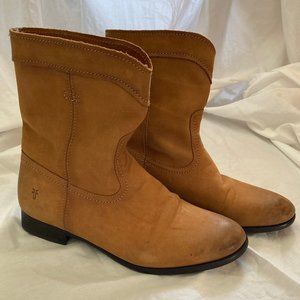 Frye Cara Roper Short Leather Boots Size 8